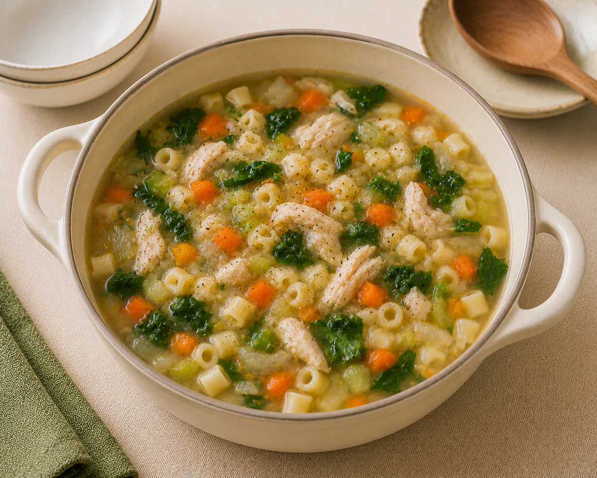 Chicken & Vegetable Short-Pasta Soup
