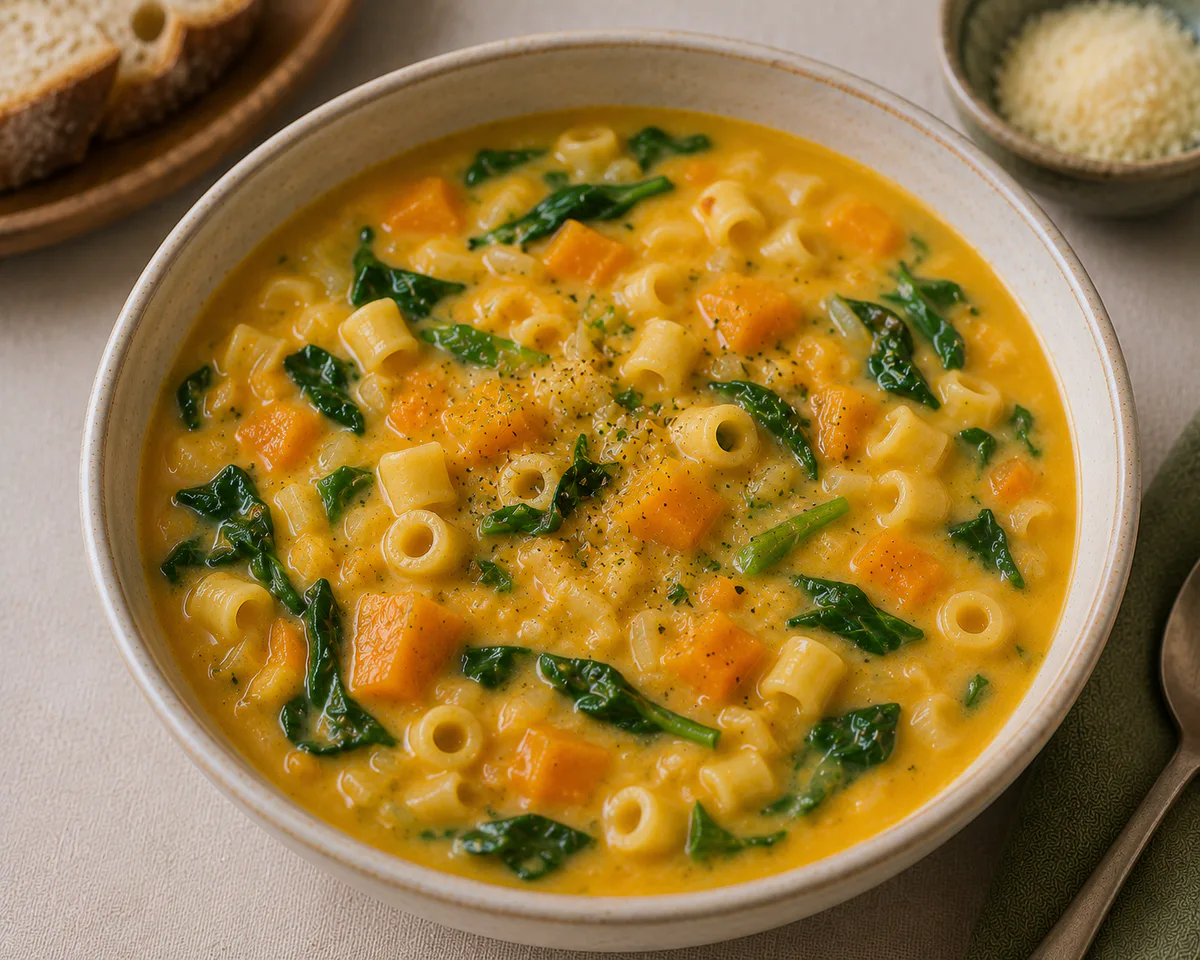 Creamy Pumpkin Pasta Soup