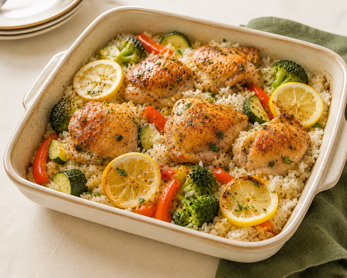 Lemon Chicken Rice Tray