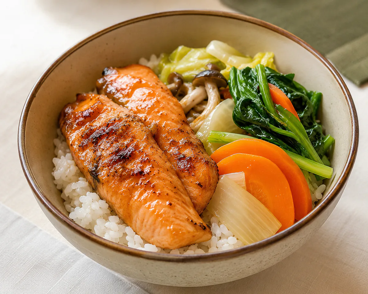Miso Salmon & Vegetable Rice Bowl
