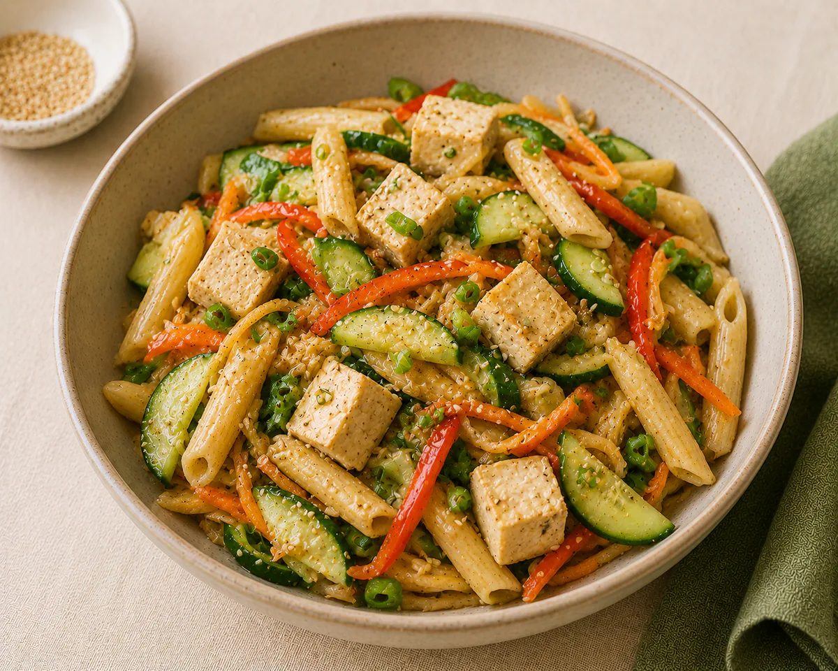 Sesame Tofu Noodle Salad