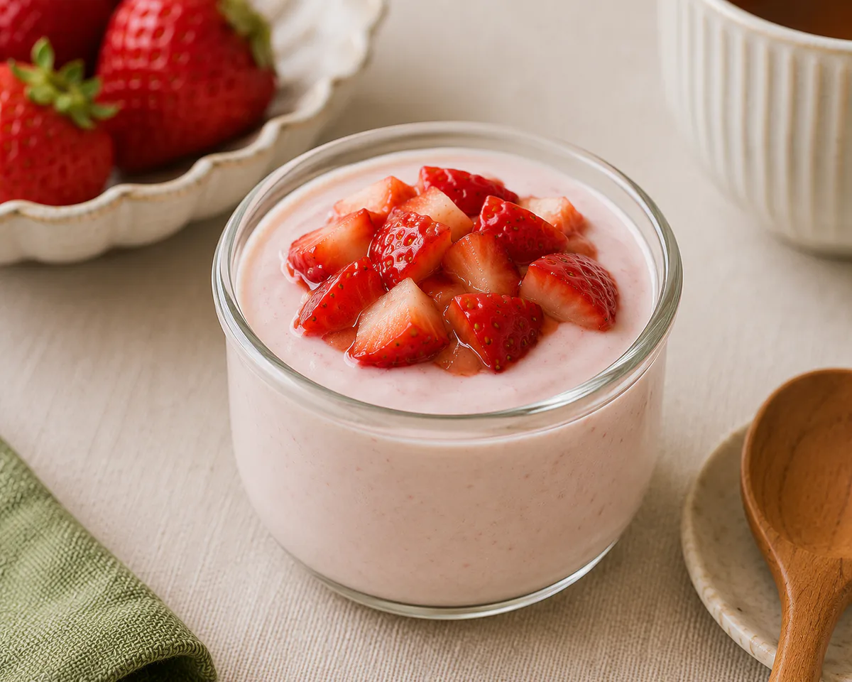 Strawberry Tofu Yogurt Cup